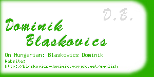 dominik blaskovics business card
